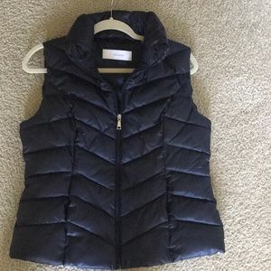 Navy blue puffer vest